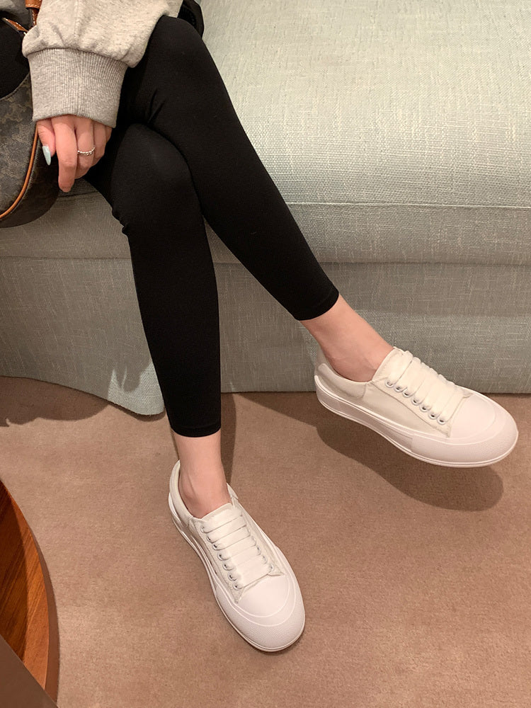 Casual Shoes All-Match White Shoes Women Canvas Shoes - Melissa