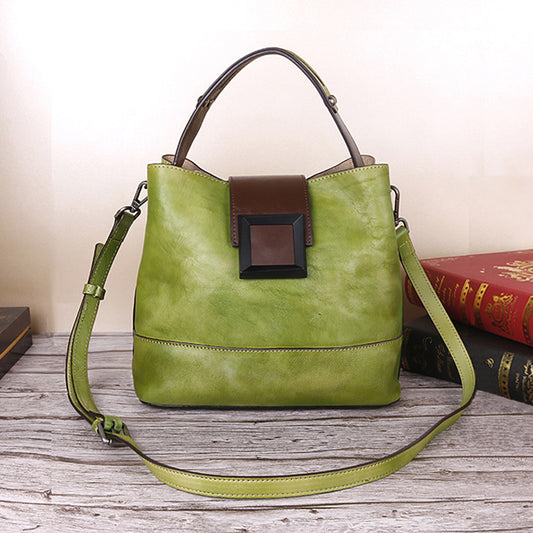 Function Pack Chinese Style Manual Retro Women Bag Leather Women