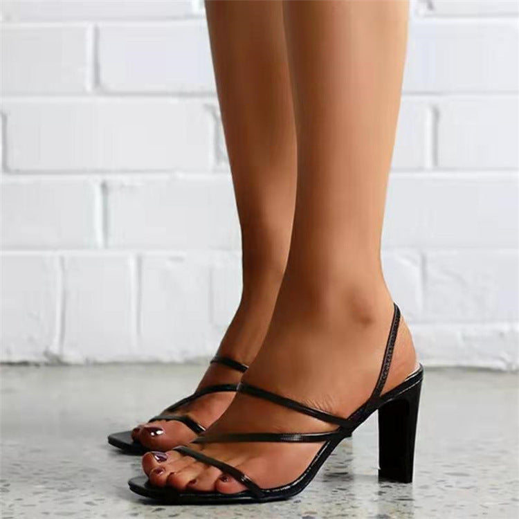 Stiletto Sandals Plus Size 36-43 Woman High Heels Shoes Lady - Melissa