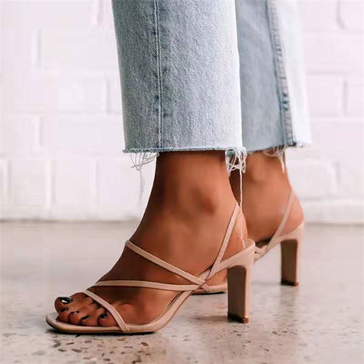 Stiletto Sandals Plus Size 36-43 Woman High Heels Shoes Lady - Melissa