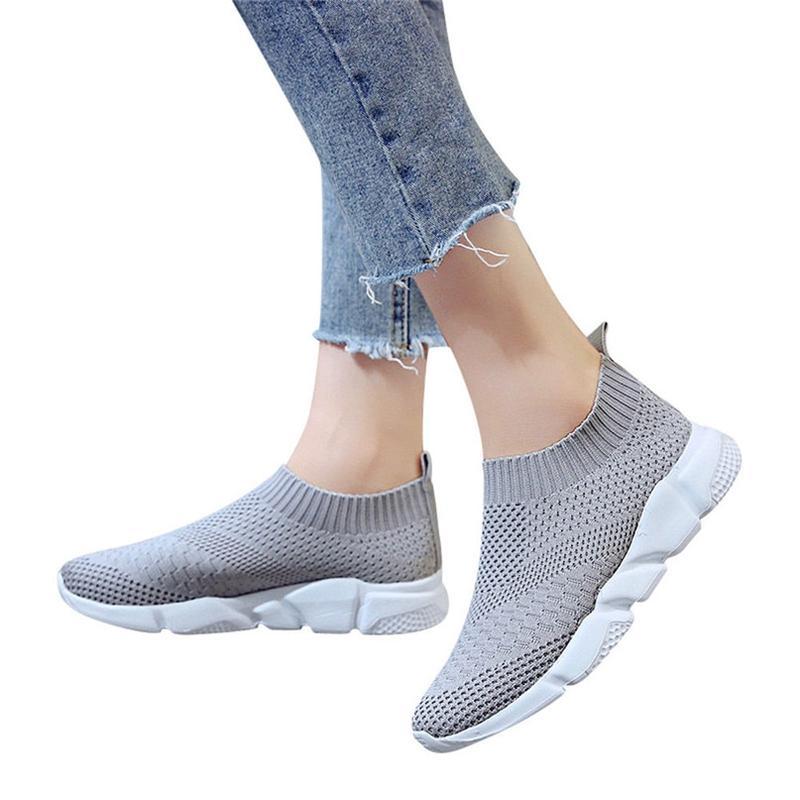 New Outdoors Adults Trainers Running Shoes Woman Sock Footwear Sport Athletic Unisex Breathable Mesh Female Sneakers - Melissa