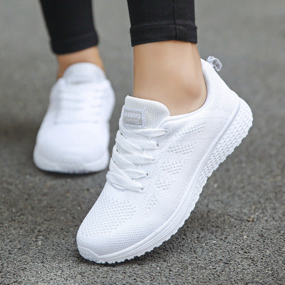 Women Casual Shoes Fashion Breathable Walking Mesh Flat Shoes Woman White Sneakers Women Tenis Feminino Female Shoes - Melissa