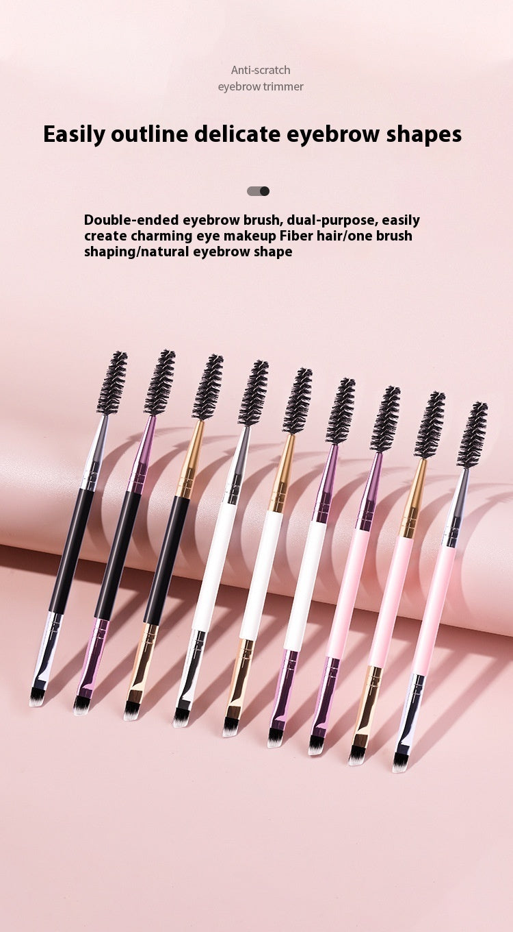 Spiral Angled Makeup Double Ended Eyebrow Brush - Melissa