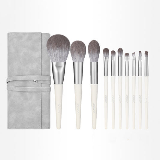 ZOREYA silver foxtail 10 makeup brushes - Melissa