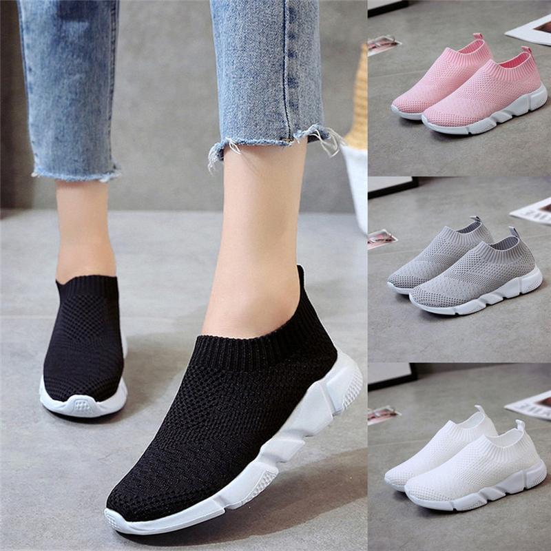 New Outdoors Adults Trainers Running Shoes Woman Sock Footwear Sport Athletic Unisex Breathable Mesh Female Sneakers - Melissa