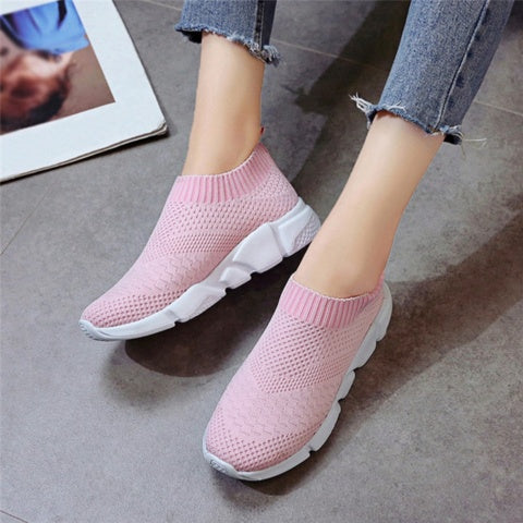 New Outdoors Adults Trainers Running Shoes Woman Sock Footwear Sport Athletic Unisex Breathable Mesh Female Sneakers - Melissa