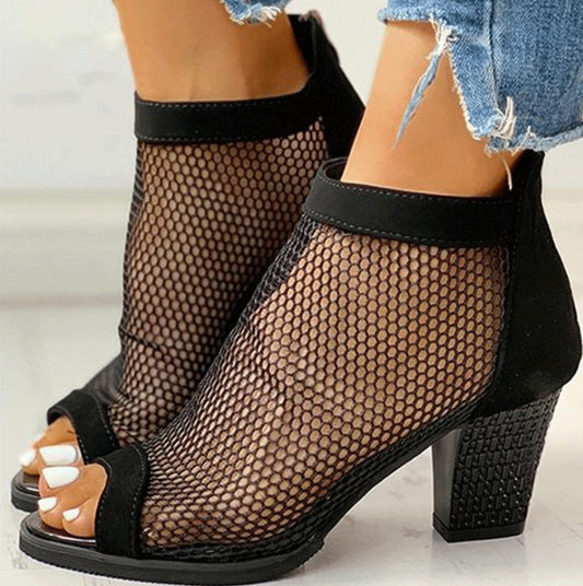 Mesh zipper cool boots woman - Melissa