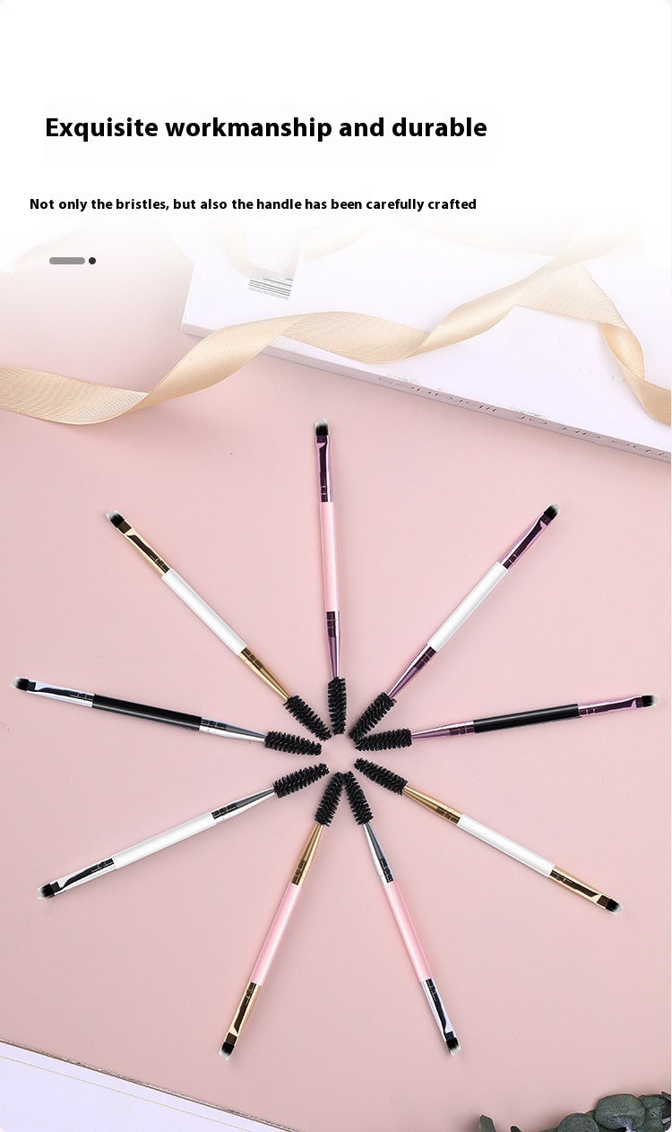 Spiral Angled Makeup Double Ended Eyebrow Brush - Melissa