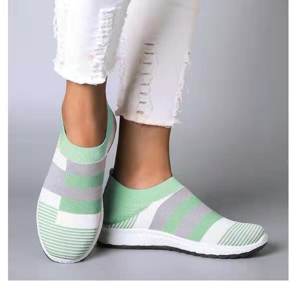 Women's Sneakers Women Vulcanized Shoes Woman Causal Fashion Knitted Sock Shoes Ladies Slip On Comfort Female Plus Size Loafers - Melissa