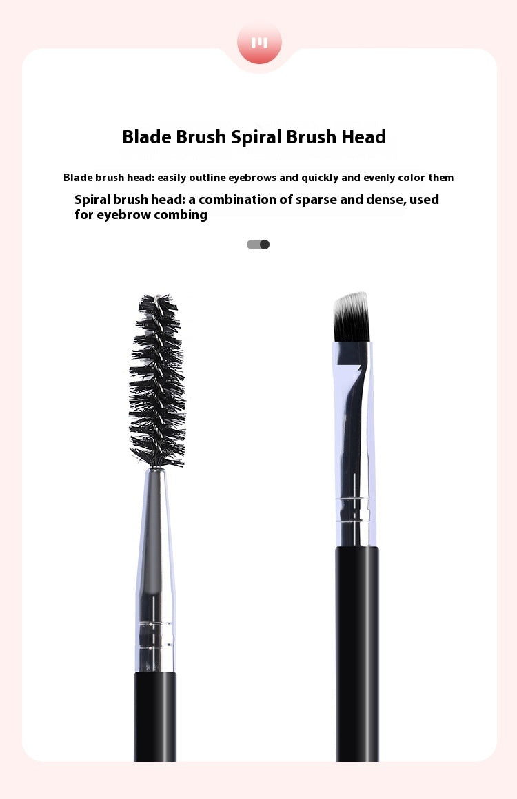 Spiral Angled Makeup Double Ended Eyebrow Brush - Melissa